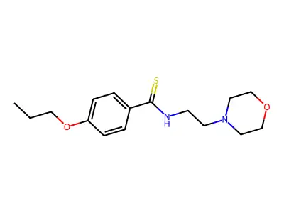 Benzamide, N-(2-morpholinoethyl)-p-propoxythio- structure