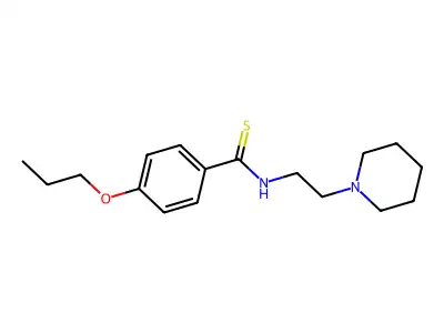 Benzamide, N-(2-piperidinoethyl)-p-propoxythio- structure