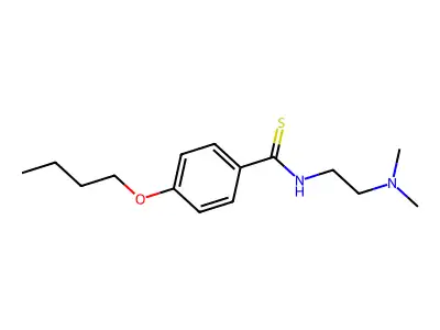 Benzamide, p-butoxy-N-(2-dimethylaminoethyl)thio- structure