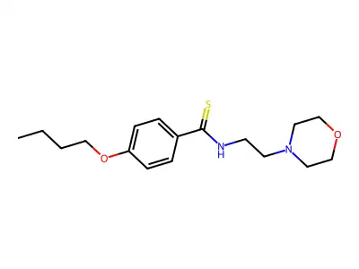 Benzamide, p-butoxy-N-(2-morpholinoethyl)thio- structure
