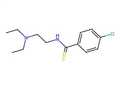 Benzamide, p-chloro-N-(2-diethylaminoethyl)thio- structure