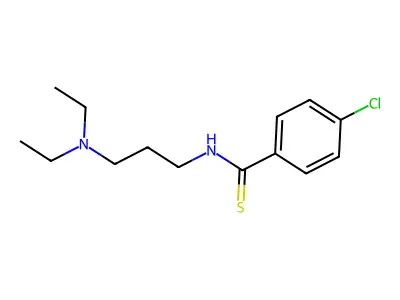 Benzamide, p-chloro-N-(3-diethylaminopropyl)thio- structure