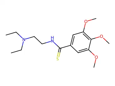 Benzamide, N-(2-diethylaminoethyl)-3,4,5-trimethoxythio- structure