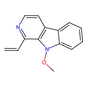 N-Methoxy-1-vinyl-beta-carboline structure