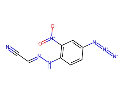 2-[(4-Azido-2-nitrophenyl)hydrazinylidene]acetonitrile structure