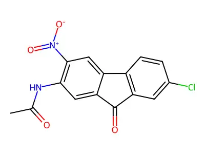 N-(7-Chloro-3-nitro-9-oxo-9H-fluoren-2-yl)acetamide structure