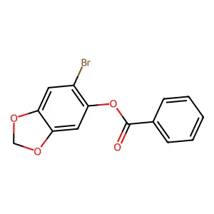 6-Bromo-1,3-benzodioxol-5-yl benzoate structure