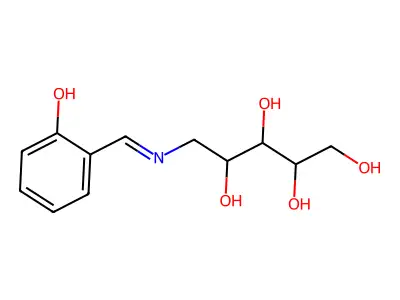 5-[(2-Hydroxyphenyl)methylideneamino]pentane-1,2,3,4-tetrol structure