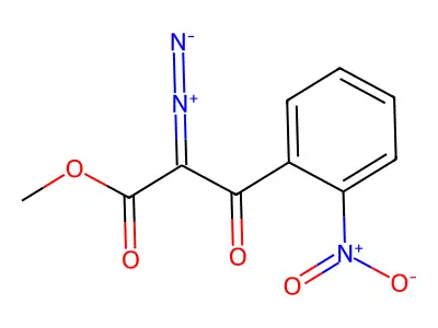 (1E)-2-Diazonio-3-methoxy-1-(2-nitrophenyl)-3-oxoprop-1-en-1-olate structure