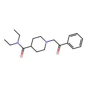 N,N-Diethyl-1-phenacyl-piperidine-4-carboxamide structure
