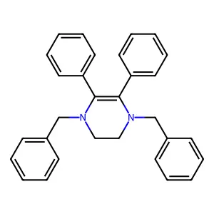 1,4-Dibenzyl-5,6-diphenyl-1,2,3,4-tetrahydropyrazine structure
