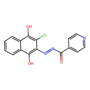 N'-(3-Chloro-1,4-dioxo-1,4-dihydronaphthalen-2-yl)pyridine-4-carbohydrazide structure