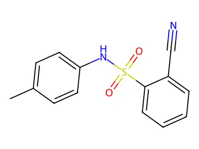 2-cyano-N-(4-methylphenyl)benzenesulfonamide structure