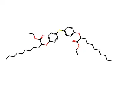 Undecanoic acid, 2,2'-(thiobis(4,1-phenyleneoxy))bis-, diethyl ester structure