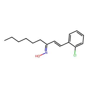 N-[1-(2-chlorophenyl)non-1-en-3-ylidene]hydroxylamine structure