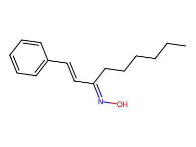 N-(1-phenylnon-1-en-3-ylidene)hydroxylamine structure