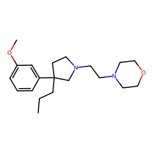 Morpholine, 1-(2-(3-(m-methoxyphenyl)-3-propylpyrrolidinyl)ethyl)- structure