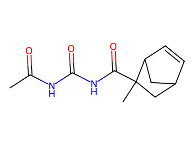2-Norbornene-5-exo-carboxamide, N-(acetylcarbamoyl)-5-endo-methyl- structure