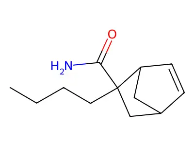 2-Norbornene-5-endo-carboxamide, 5-exo-butyl- structure