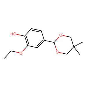Phenol, 4-(5,5-dimethyl-1,3-dioxan-2-yl)-2-ethoxy- structure