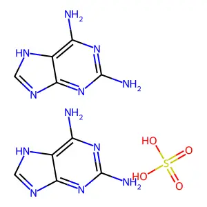 2,6-Diaminopurine hemisulfate salt structure