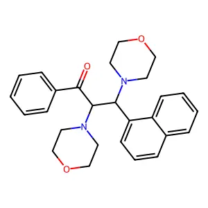 2,3-Dimorpholin-4-yl-3-naphthalen-1-yl-1-phenylpropan-1-one structure