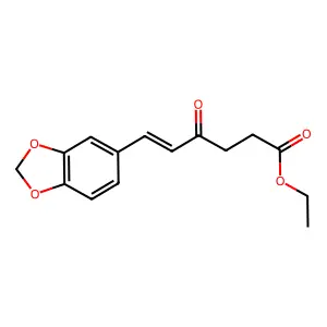 Ethyl 6-(1,3-benzodioxol-5-yl)-4-oxohex-5-enoate structure