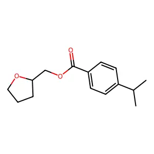 Tetrahydrofuran-2-ylmethyl 4-(propan-2-yl)benzoate structure