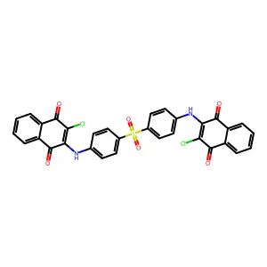 1,4-Naphthoquinone, 2,2'-(sulfonylbis(p-phenyleneimino))bis(3-chloro- structure