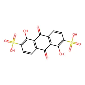 1,5-Dihydroxy-9,10-dioxo-9,10-dihydro-2,6-anthracenedisulfonic acid structure