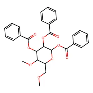 [2,3-Dibenzoyloxy-5-methoxy-6-(methoxymethyl)oxan-4-yl] benzoate structure