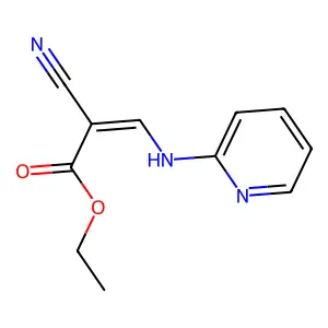 Ethyl 2-cyano-3-(2-pyridylamino)acrylate structure