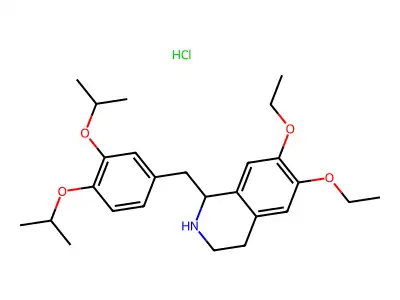 6,7-Diethoxy-1-(3',4'-diisopropoxybenzyl)-1,2,3,4-tetrahydroisoquinoline hydrochloride structure