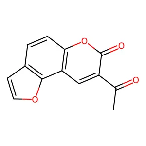 7H-Furo(2,3-f)(1)benzopyran-7-one, 8-acetyl- structure