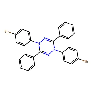 1,4-Bis(4-bromophenyl)-3,6-diphenyl-1,2,4,5-tetrazine structure