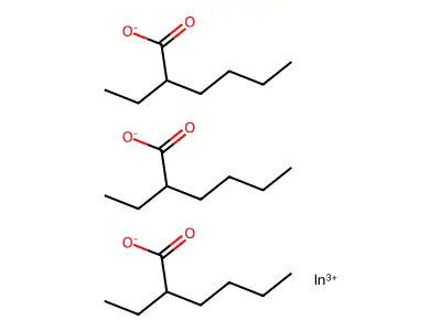 Hexanoic acid, 2-ethyl-, indium(3+) salt (3:1) structure