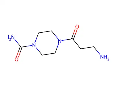 4-(3-Amino-1-oxopropyl)-1-piperazinecarboxamide structure
