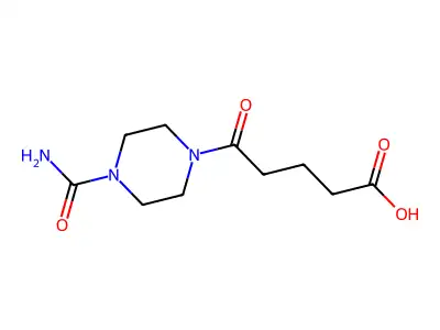 5-[4-(Aminocarbonyl)piperazin-1-yl]-5-oxopentanoic acid structure