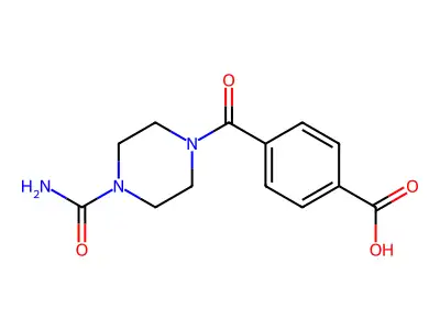 4-(4-carbamoylpiperazine-1-carbonyl)benzoic Acid structure