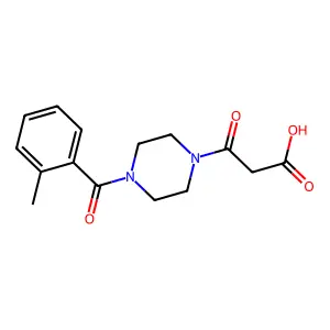 3-(4-(2-Methylbenzoyl)piperazin-1-yl)-3-oxopropanoic acid structure