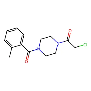 2-Chloro-1-(4-(2-methylbenzoyl)piperazin-1-yl)ethanone structure