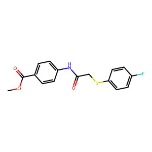 Methyl 4-(2-((4-fluorophenyl)thio)acetamido)benzoate structure