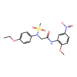 2-(4-ethoxy-N-methylsulfonylanilino)-N-(2-methoxy-5-nitrophenyl)acetamide structure
