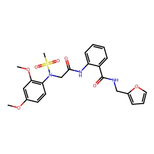 2-[[2-(2,4-dimethoxy-N-methylsulfonylanilino)acetyl]amino]-N-(furan-2-ylmethyl)benzamide structure