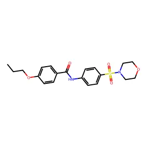N-[4-(4-morpholinylsulfonyl)phenyl]-4-propoxybenzamide structure