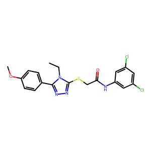 N-(3,5-dichlorophenyl)-2-[[4-ethyl-5-(4-methoxyphenyl)-1,2,4-triazol-3-yl]sulfanyl]acetamide structure