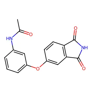 N-[3-(1,3-dioxoisoindol-5-yl)oxyphenyl]acetamide structure