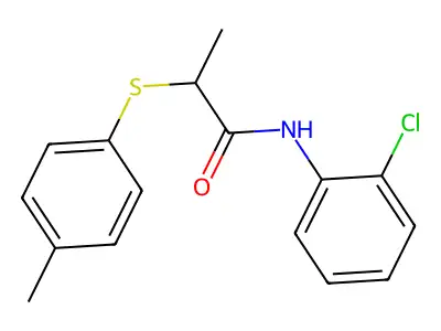 N-(2-chlorophenyl)-2-[(4-methylphenyl)sulfanyl]propanamide structure