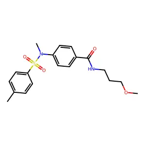 N-(3-methoxypropyl)-4-[methyl-(4-methylphenyl)sulfonylamino]benzamide structure