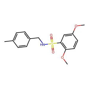 2,5-dimethoxy-N-(4-methylbenzyl)benzenesulfonamide structure